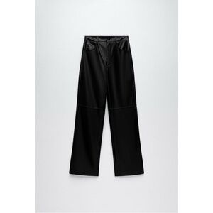 Zara Faux Leather Straight Leg Pants